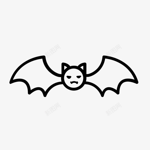 蝙蝠可怕的邪恶的蝙蝠图标svg_新图网 https://ixintu.com 万圣节第三集 可怕的 恐怖的 蝙蝠 邪恶的蝙蝠