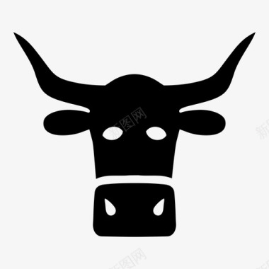 牲畜头牛肉公牛图标图标