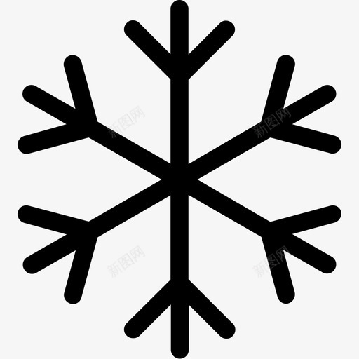 雪花空调冰图标svg_新图网 https://ixintu.com 冰 汽车仪表板第2部分 空调 雪花
