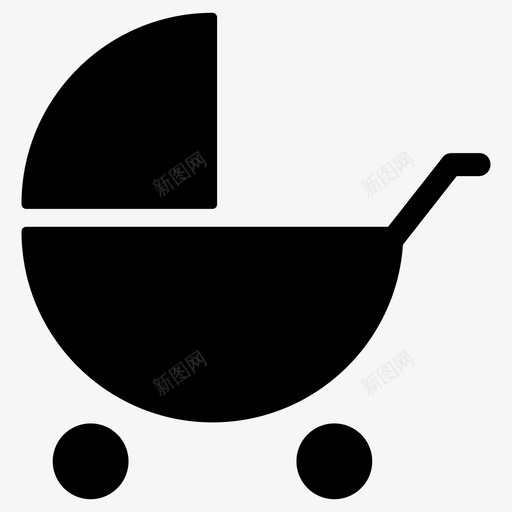 婴儿车图标svg_新图网 https://ixintu.com 婴儿车