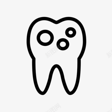 蛀牙龋齿牙科图标图标