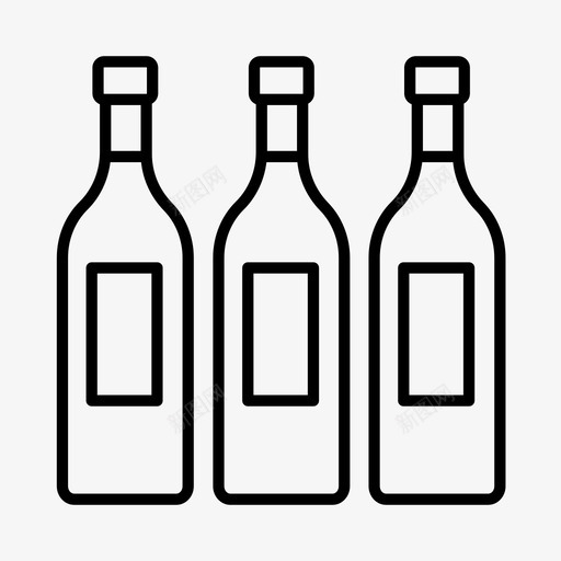 葡萄酒瓶子饮料图标svg_新图网 https://ixintu.com 巴黎 法国 瓶子 葡萄酒 饮料
