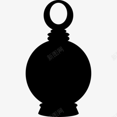 Parfum bottle of rounded shape图标