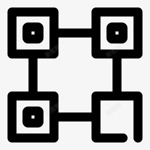 二维码条形码编码图标svg_新图网 https://ixintu.com 二维码 条形码 标签 编码 网络