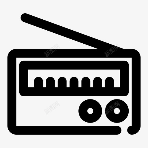 收音机电子音乐图标svg_新图网 https://ixintu.com 复古收音机 媒体 收音机 电台 电子 音乐