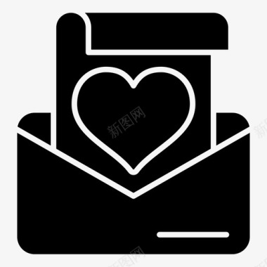 信件爱情邮件图标图标