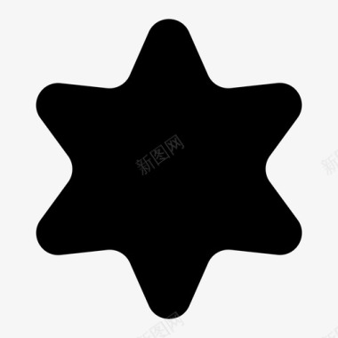 星星六角星圆形星图标图标
