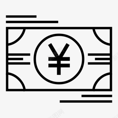 人民币钞票现金图标图标