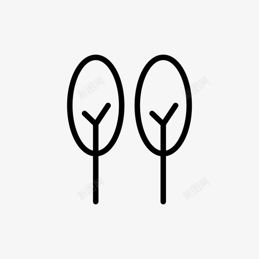 树森林公园图标svg_新图网 https://ixintu.com 公园 树 森林
