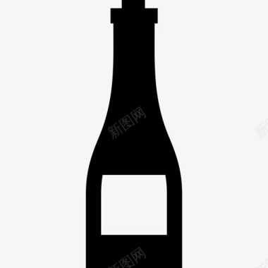 香槟瓶酒饮料图标图标