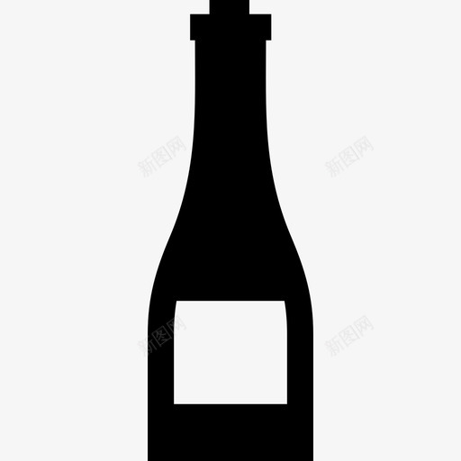 香槟瓶酒饮料图标svg_新图网 https://ixintu.com 咖啡馆 庆典 酒 酒吧和酒吧 饮料 香槟瓶