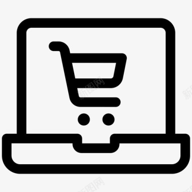 网上购物网上商店购物商业线第一卷图标图标