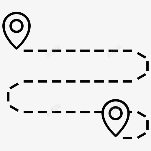 路线位置地图插针图标svg_新图网 https://ixintu.com pin2 位置 地图插针 路由器 路线