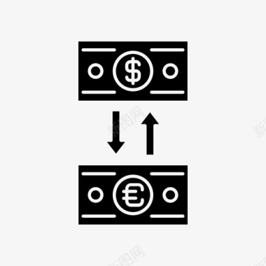 货币兑换美元金融图标图标
