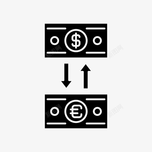 货币兑换美元金融图标svg_新图网 https://ixintu.com 美元 货币兑换 金融