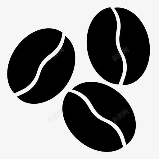 咖啡豆咖啡时间图标svg_新图网 https://ixintu.com 咖啡时间 咖啡豆