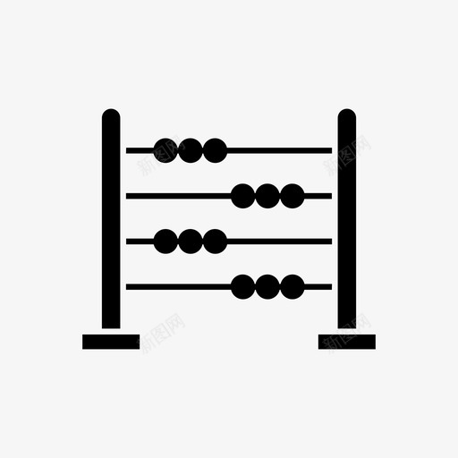 算盘计算计数图标svg_新图网 https://ixintu.com 学习 学校 教育 教育学校 算盘 计数 计算