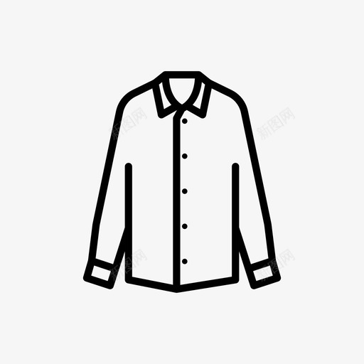 衬衫纽扣衣服图标svg_新图网 https://ixintu.com 纽扣 衣服 衬衫