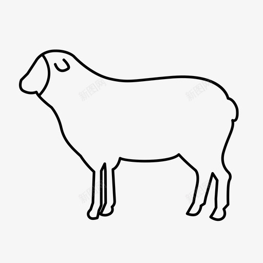 绵羊母羊大羚羊图标svg_新图网 https://ixintu.com 公羊 大羚羊 家畜 母羊 绵羊 羊肉