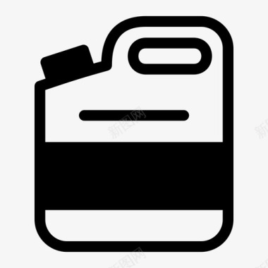 易拉罐集装箱汽油图标图标