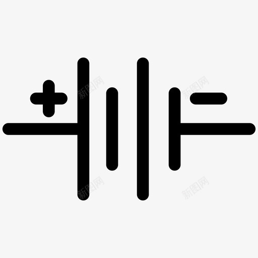 电池电池符号电子符号概述图标svg_新图网 https://ixintu.com 电子符号概述 电池 电池符号