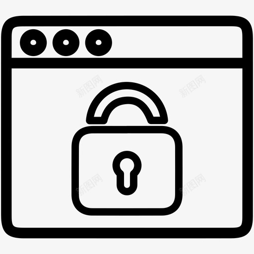 窗口锁应用程序块图标svg_新图网 https://ixintu.com 块 应用程序 技术硬图标 浏览器 窗口锁