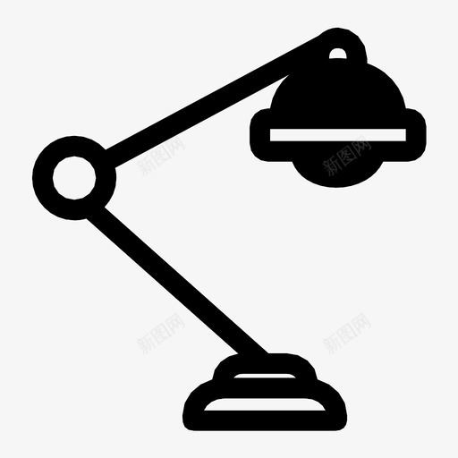 阅读灯电灯灯罩图标svg_新图网 https://ixintu.com 台灯 灯罩 电灯 阅读灯