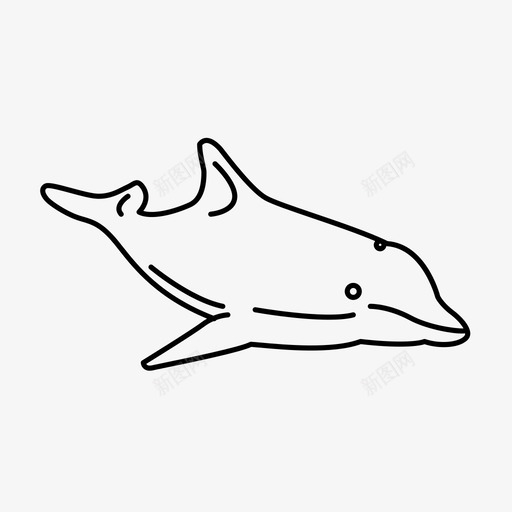 海豚宽吻海豚鳍图标svg_新图网 https://ixintu.com 宽吻海豚 海豚 野生动物 鲸鱼 鳍 鳍状肢