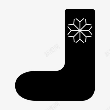 袜子圣诞节脚图标图标