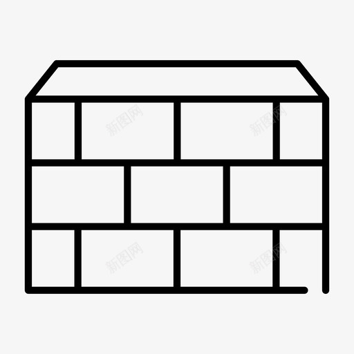 墙砖砖墙图标svg_新图网 https://ixintu.com 墙 安全 建筑 石墙 砖 砖墙