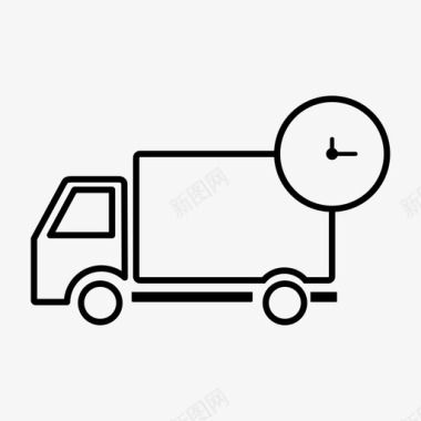 准时交货装运运输图标图标