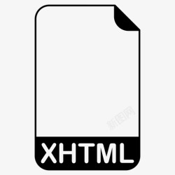 XHTML文件格式xhtml文件可扩展超文本标记语言文件文件扩展名图标高清图片