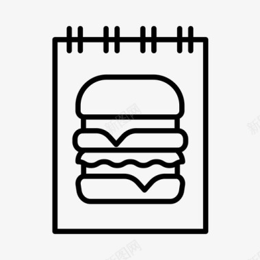 菜单汉堡汉堡店图标图标