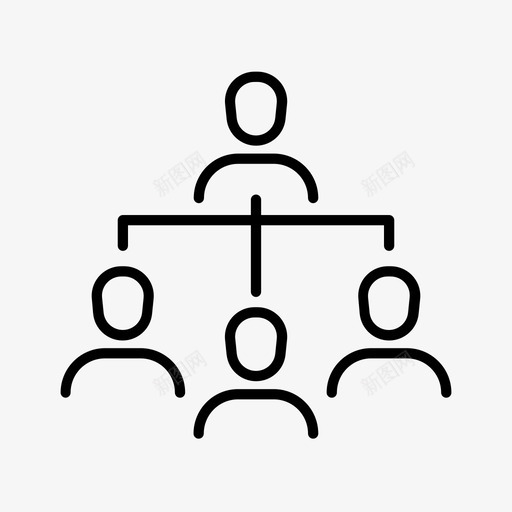 层次结构业务员工图标svg_新图网 https://ixintu.com 业务 业务细线 人员 员工 层次结构