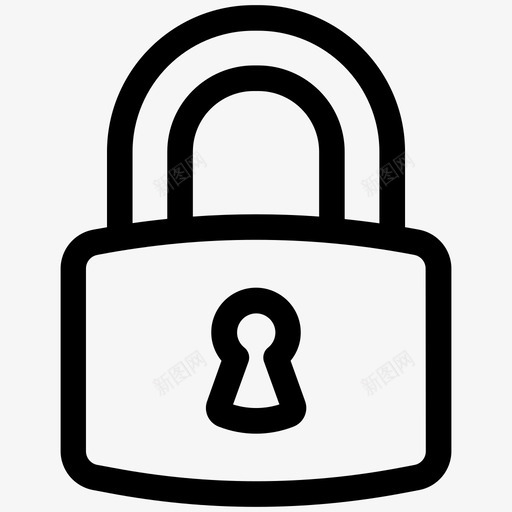 挂锁安全线第二卷图标svg_新图网 https://ixintu.com 安全线第二卷 挂锁