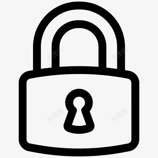 挂锁安全线第二卷图标svg_新图网 https://ixintu.com 安全线第二卷 挂锁