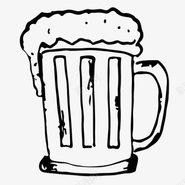 啤酒酒杯子图标图标