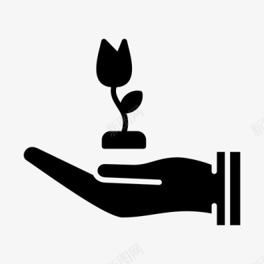 铲植物手势手图标图标