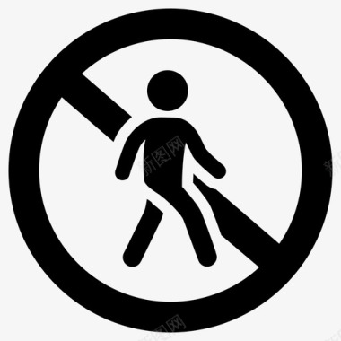 禁止行走禁止禁止标志图标图标