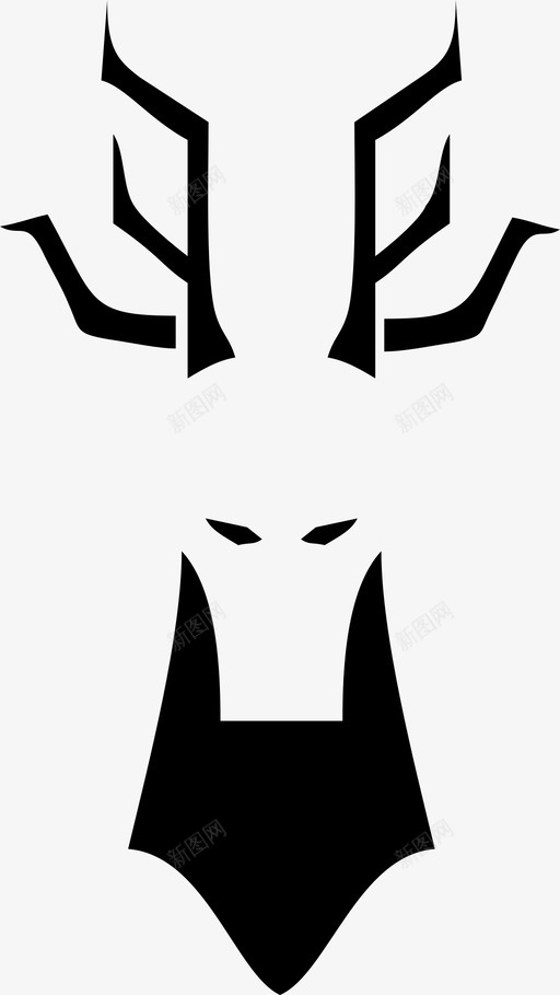 鹿驯鹿图标svg_新图网 https://ixintu.com 驯鹿 鹿