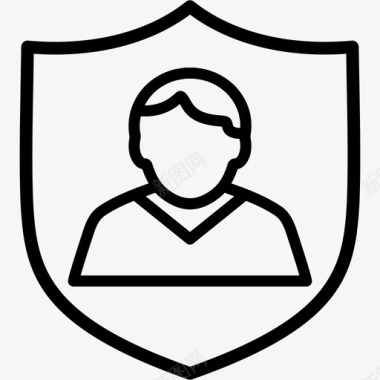 用户防护罩男性个人图标图标