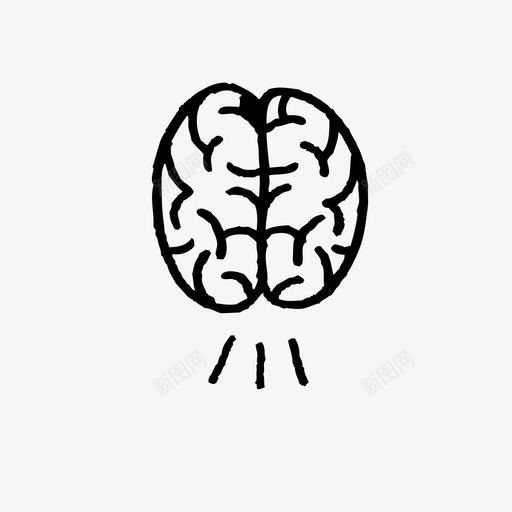 聪明的大脑人工智能手绘大脑图标svg_新图网 https://ixintu.com 人工智能 人脑 手绘大脑 手绘选择 未来 聪明的大脑