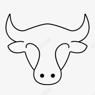 牛动物牛脸图标图标