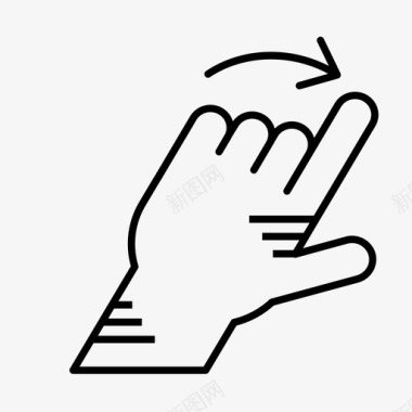 手势手指手触摸图标图标
