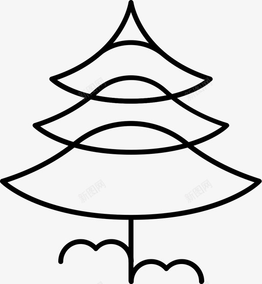 圣诞树假日松树图标svg_新图网 https://ixintu.com 假日 圣诞树 圣诞老人 松树