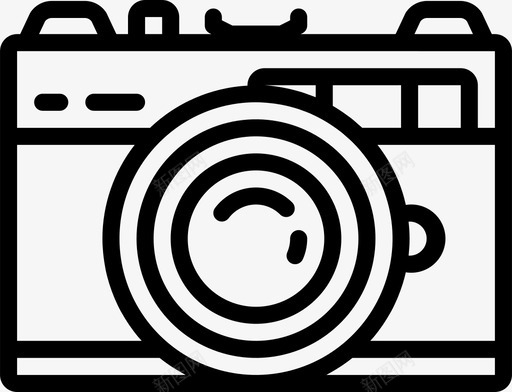 胶卷相机复古时髦轮廓图标svg_新图网 https://ixintu.com 复古 时髦轮廓 胶卷相机