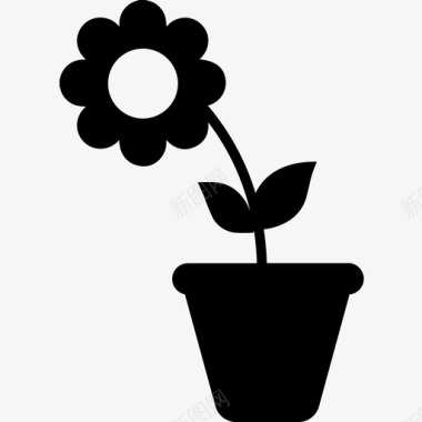 植物花卉盆栽图标图标