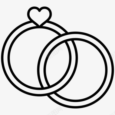 订婚周年纪念心形图标图标