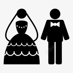 结婚礼服结婚恋爱蜜月图标高清图片