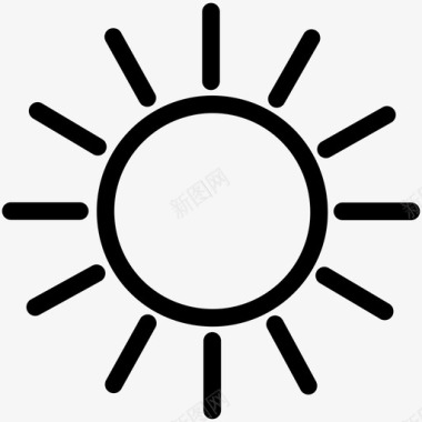 太阳炎热阳光图标图标